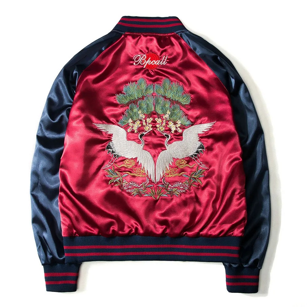 Varsity Jacket Letterman - 남성용 리버시블 야구 재킷, 대표팀 재킷,