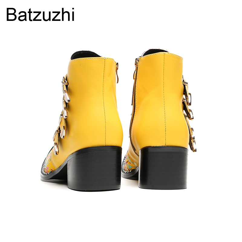 Yellow Men'S Fashion - 바츠지 6.5cm 힐 패션 옐로우 남성용
