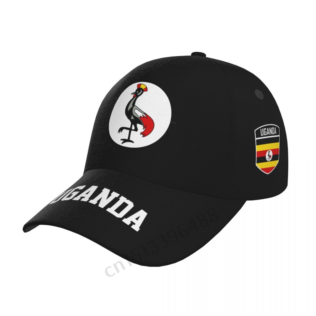 Men Fashion Uganda - 2025 우간다 국기 3D 축구 모자