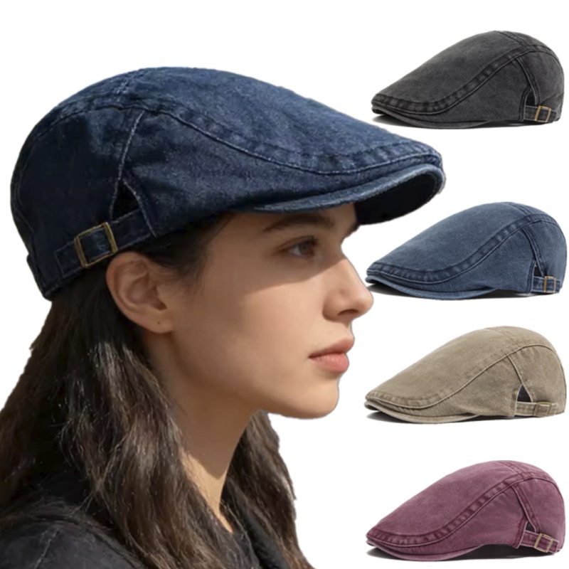 Men'S Fashion With Hat - 새로운 빈티지 코튼 베레모 남녀 패션