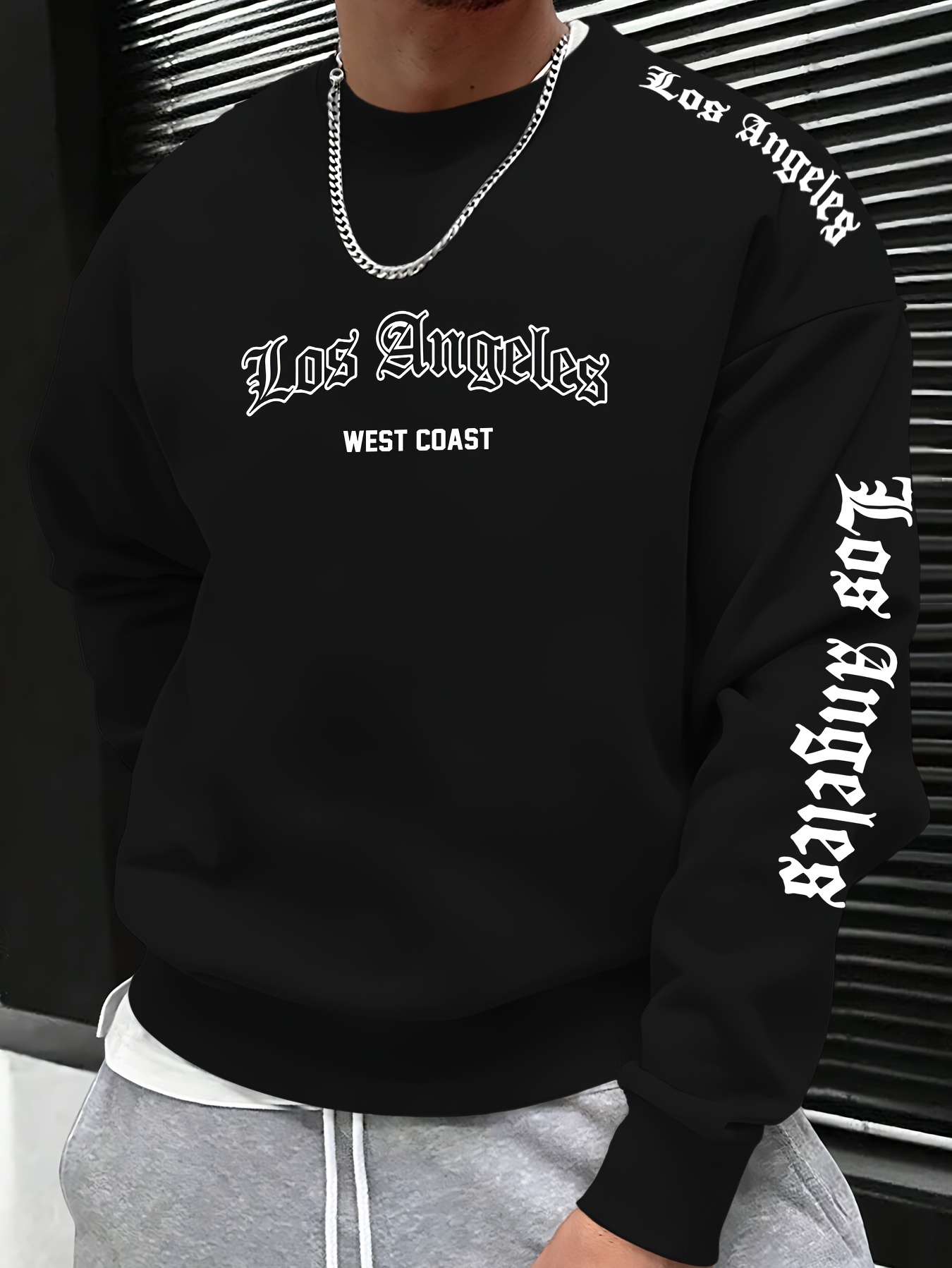 Men'S Spring Fashion - 2026 가을/겨울 남성 레터 프린트 라운드넥