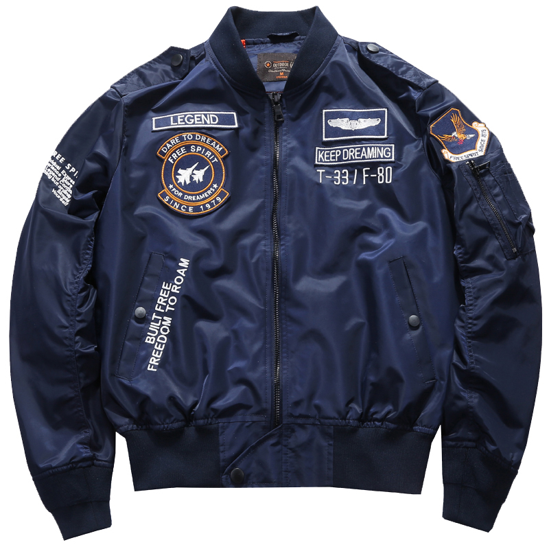 Varsity Jacket Letterman - 남자 봄 전술 육군 MA-1 비행
