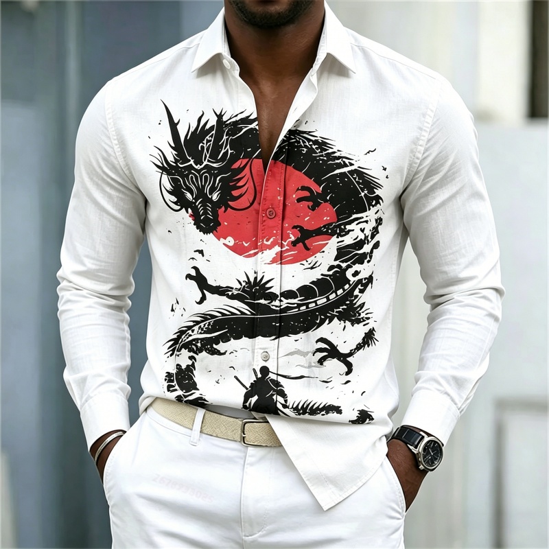 Men'S Fashion Looks - 2026 신상 남성 셔츠 화이트 블랙