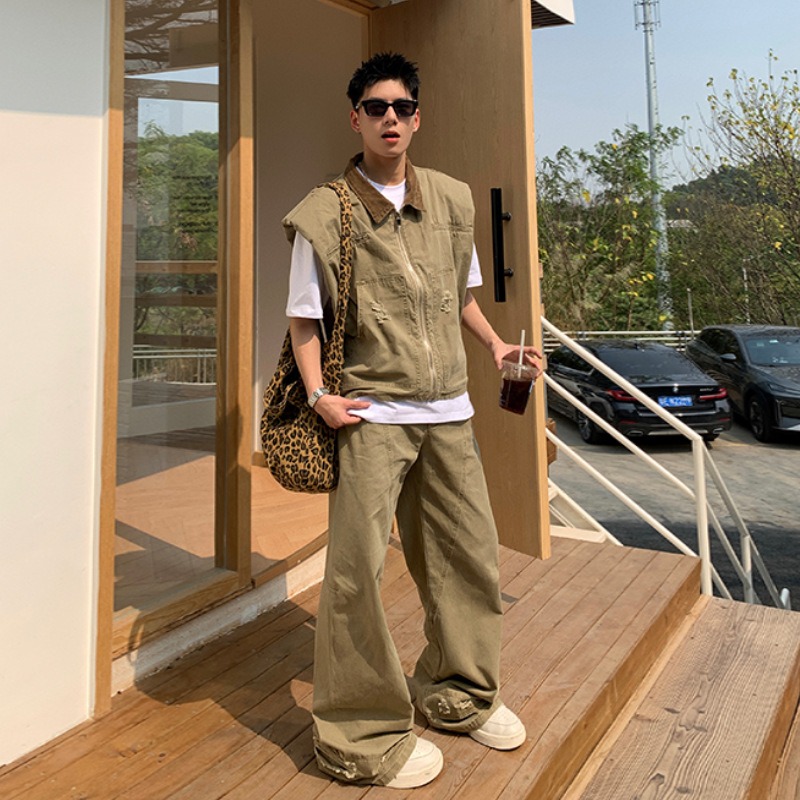 Men'S Spring Fashion - 미국 패션 브랜드 레트로 데님 재킷