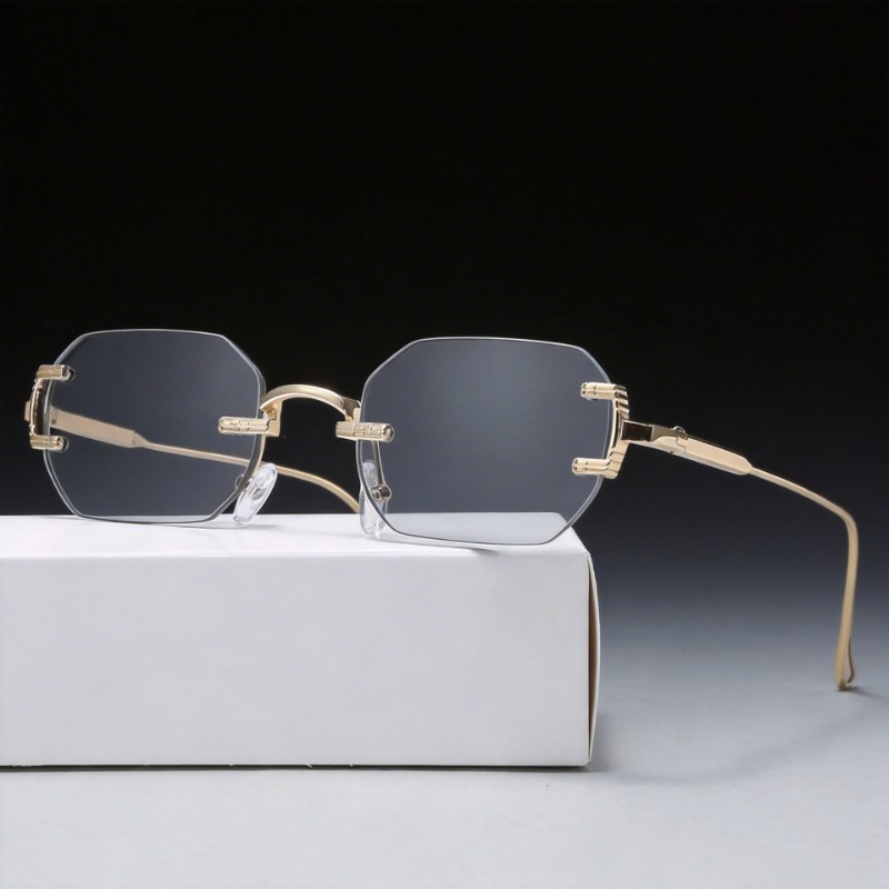 Men'S Fashion Rimless Glasses - 무테 선글라스 직사각형 패션 인기 여성