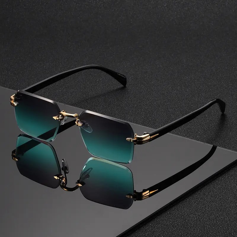 Men'S Fashion Rimless Glasses - 무테 선글라스 직사각형 패션 인기 여성