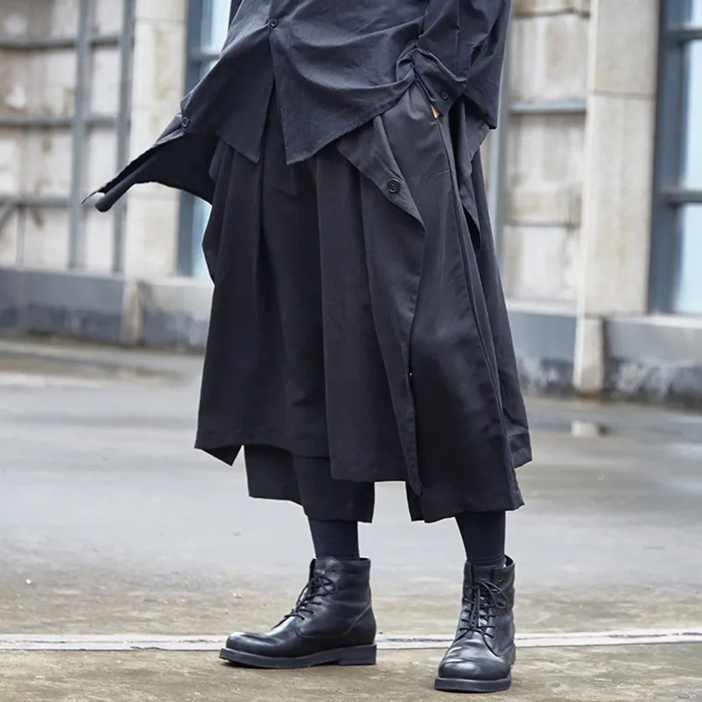 Mens Fashion Trends 2026 - 고딕 다크 팬츠 Y2K 불규칙 사이드