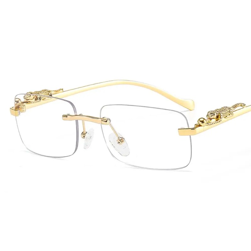 Men'S Fashion Rimless Glasses - 무테 사각 선글라스 여성 남성 명품