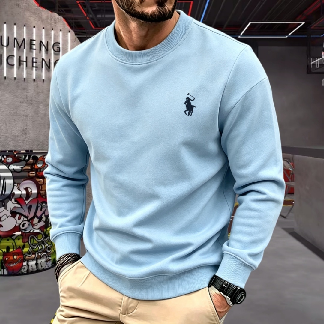 부드러운 면 소재의 고급 브랜드 남성용 긴팔 라운드넥  - Men'S Spring Fashion 리뷰 및 가격