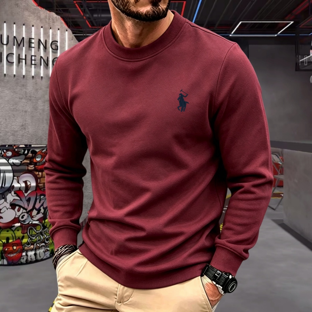 부드러운 면 소재의 고급 브랜드 남성용 긴팔 라운드넥  - Men'S Spring Fashion 리뷰 및 가격