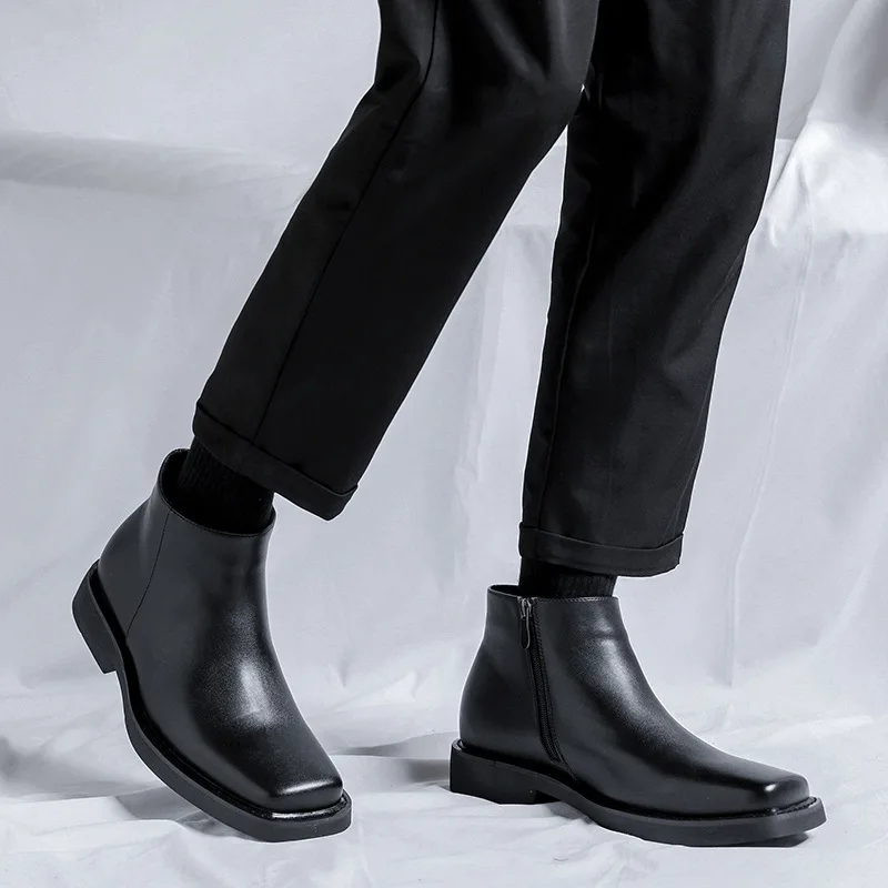 블랙 새로운 패션 남성 캐주얼 가죽 신발 가을 겨울 드 - Men'S Fashion Old Money 리뷰 및 가격