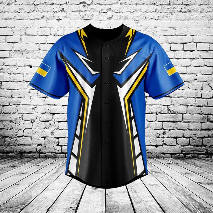 맞춤 이름 우크라이나 쉴드 그래픽 버튼 셔츠 여름 캐주 - Mens Fashion Baseball Jersey 리뷰 및 가격