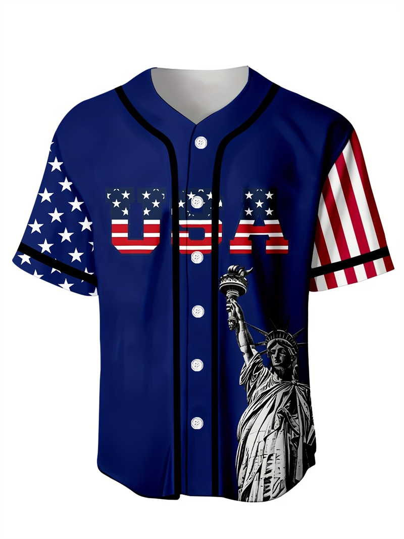 야구 저지 미국 250 야구 저지 레트로 자유의 여신상 - Mens Fashion Baseball Jersey 리뷰 및 가격