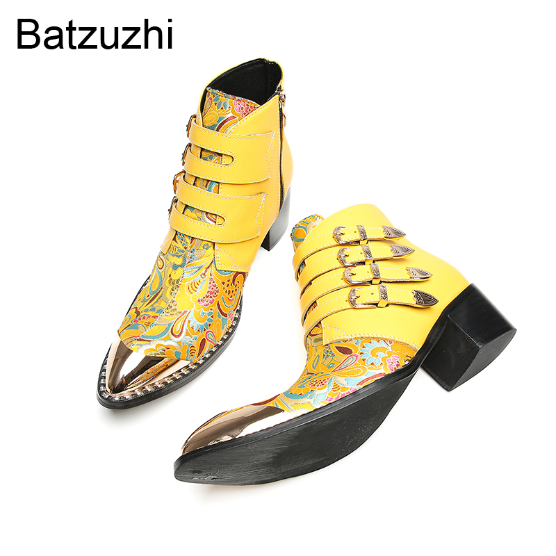 바츠지 6.5cm 힐 패션 옐로우 남성용 신발 버클 지 - Yellow Men'S Fashion 리뷰 및 가격