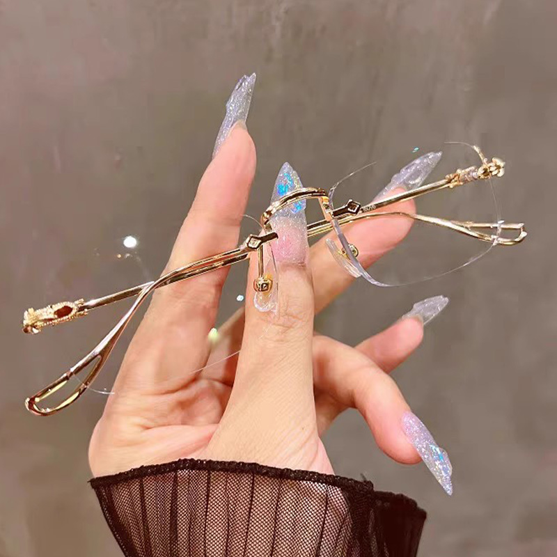 투명한 직사각형 무테 안경 블루라이트 차단 안경 여성  - Men'S Fashion Rimless Glasses 리뷰 및 가격