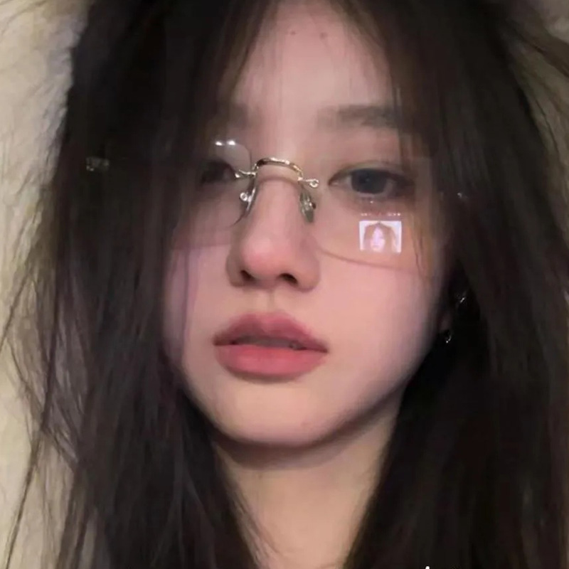 투명한 직사각형 무테 안경 블루라이트 차단 안경 여성  - Men'S Fashion Rimless Glasses 리뷰 및 가격