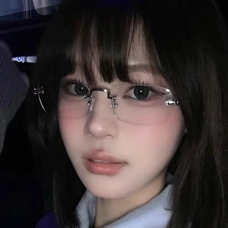 투명한 직사각형 무테 안경 블루라이트 차단 안경 여성  - Men'S Fashion Rimless Glasses 리뷰 및 가격