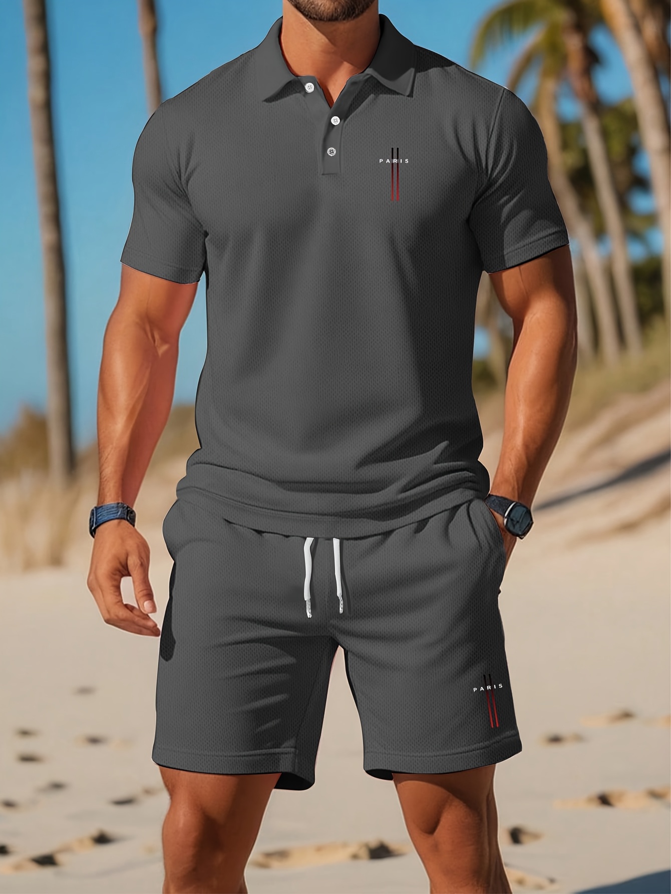 2026 여름 남성 폴로 셔츠 세트 - 3D 프린팅 디 - Men'S Fashion Looks 리뷰 및 가격