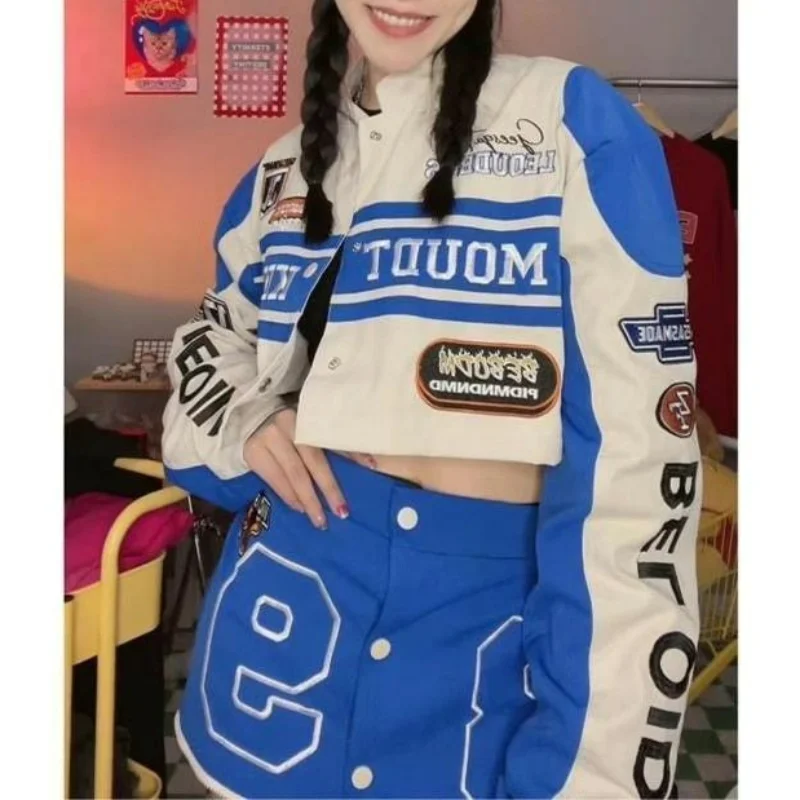 미국 빈티지 여성 대표팀 봄버 재킷, 다목적 캐주얼 블 - Varsity Jacket Letterman 리뷰 및 가격
