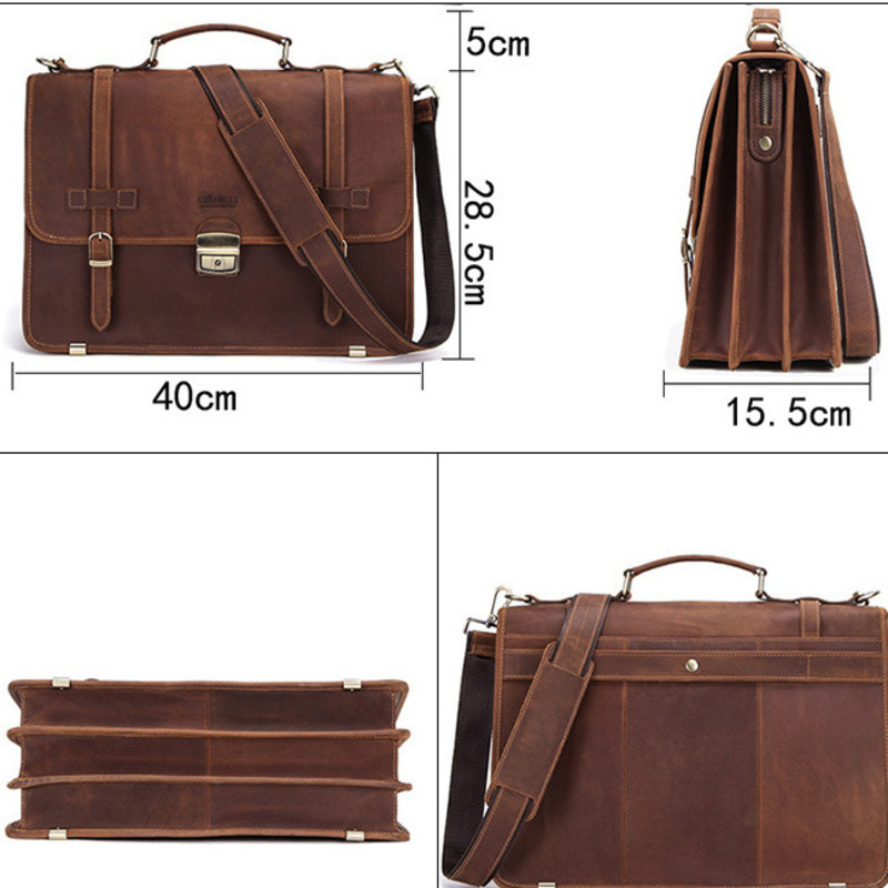 남성용 가죽 서류 가방, 비즈니스 컴퓨터 핸드백, 대용 - Mens Fashion In 40S 리뷰 및 가격