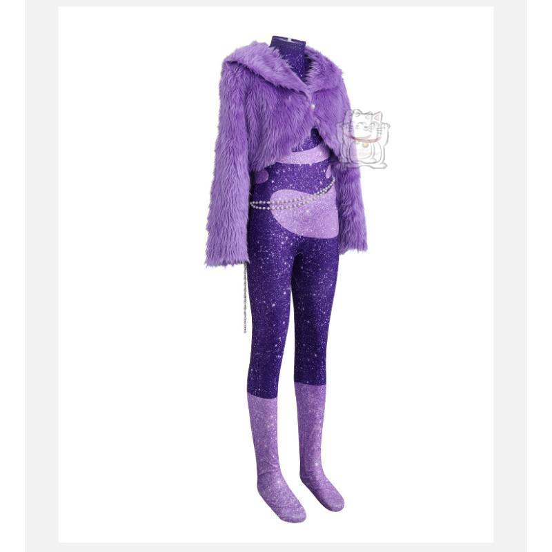 애니메이션 동물 파티 샤키라 퍼 퍼플 무대 의상 코스프 - Mens Fashion Jumpsuit 리뷰 및 가격