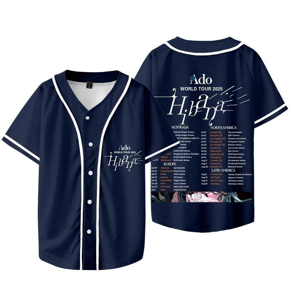 Ado Hibana 월드 투어 머치 저지 여성 남성 패 - Mens Fashion Baseball Jersey 리뷰 및 가격