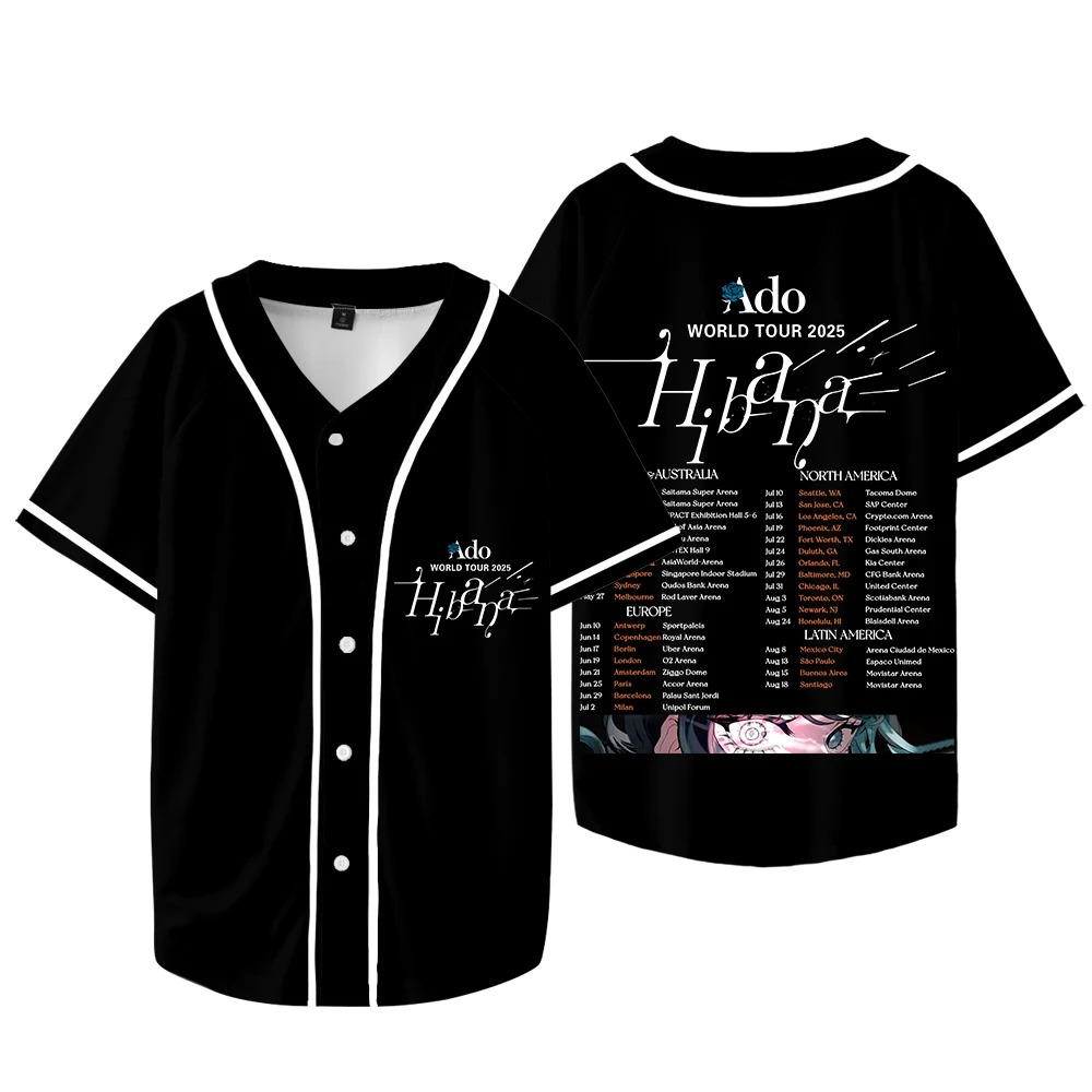 Ado Hibana 월드 투어 머치 저지 여성 남성 패 - Mens Fashion Baseball Jersey 리뷰 및 가격