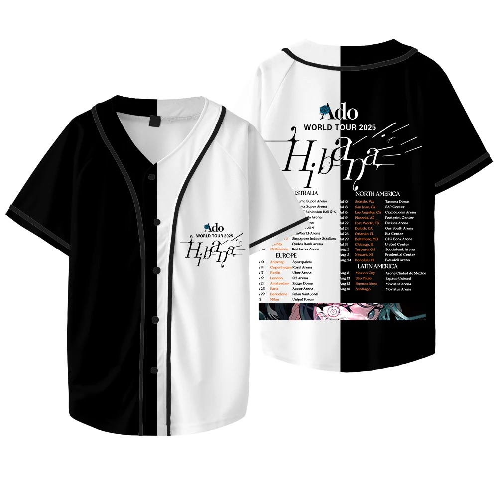 Ado Hibana 월드 투어 머치 저지 여성 남성 패 - Mens Fashion Baseball Jersey 리뷰 및 가격