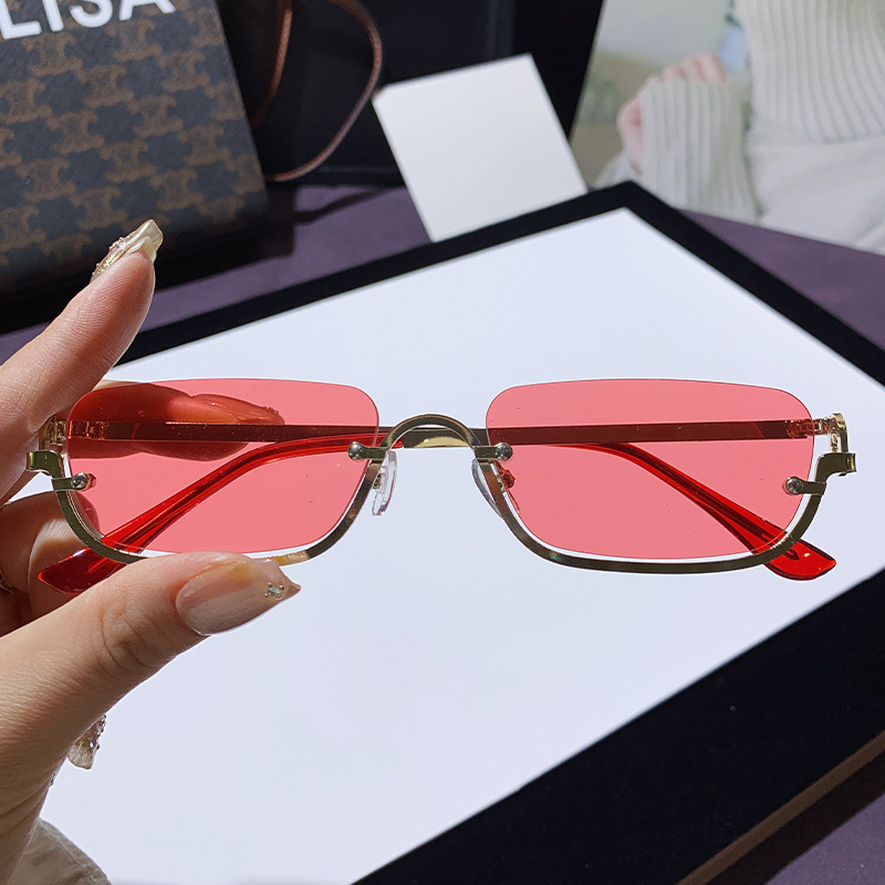 무테 선글라스 UV400 패션 사각 메탈 안경 남녀 디 - Men'S Fashion Rimless Glasses 리뷰 및 가격