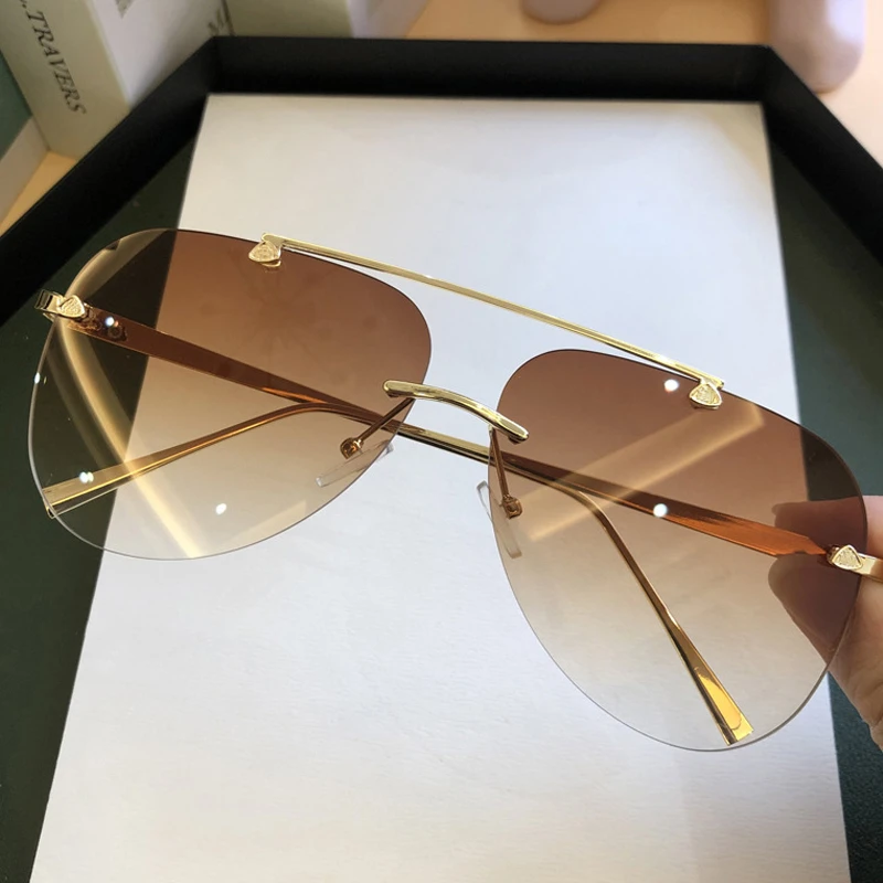 남성용 빈티지 무테 합금 항공 파일럿 선글라스 브랜드  - Men'S Fashion Rimless Glasses 리뷰 및 가격