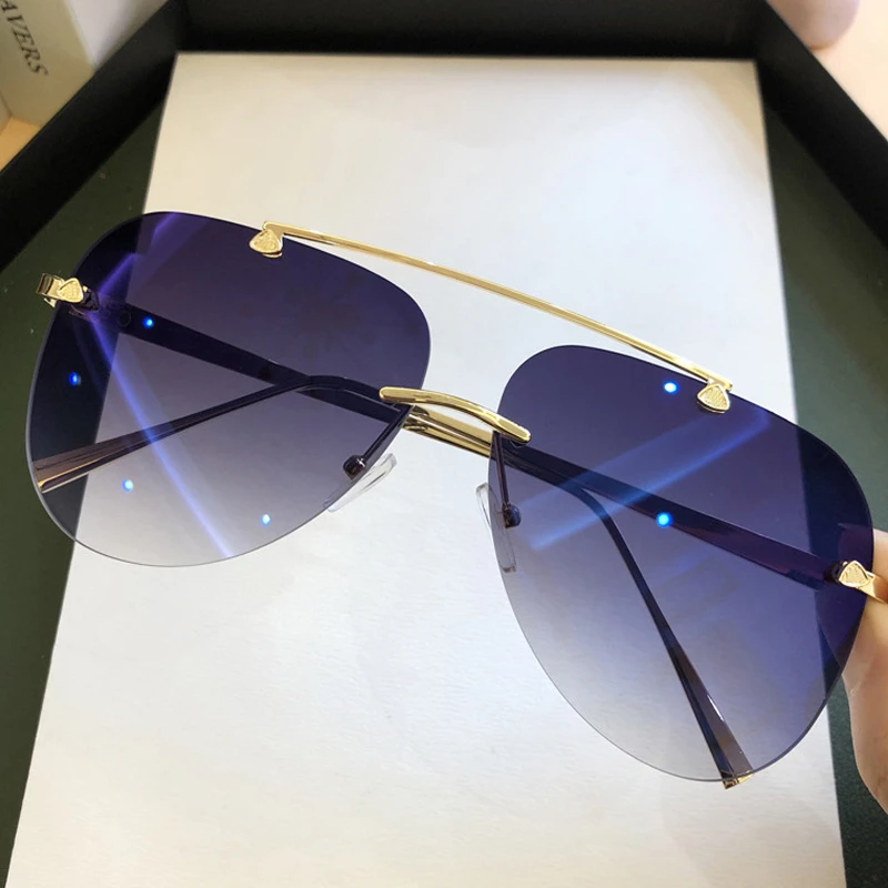 남성용 빈티지 무테 합금 항공 파일럿 선글라스 브랜드  - Men'S Fashion Rimless Glasses 리뷰 및 가격