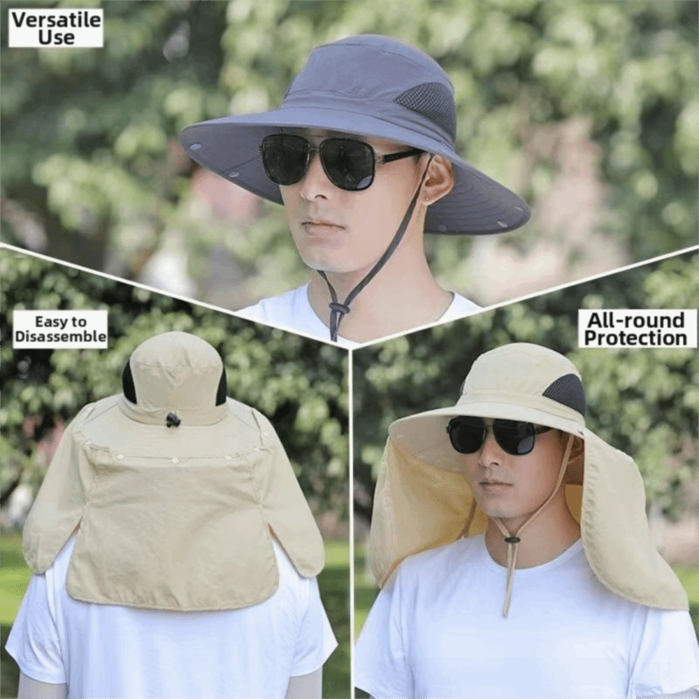 패션 의류 남성용 햇빛 가리개 모자 큰 챙 탈부착 가능 - Men'S Fashion With Hat 리뷰 및 가격