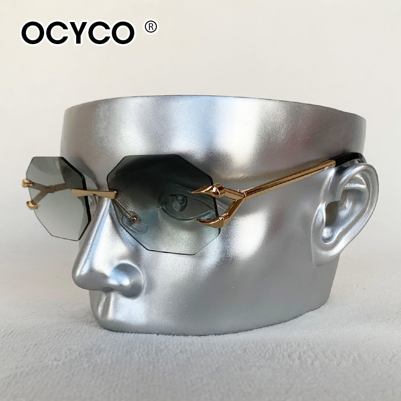 패션 다각형 무테 선글라스 남성 여성 럭셔리 브랜드 그 - Men'S Fashion Rimless Glasses 리뷰 및 가격