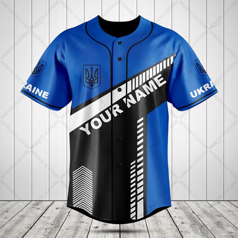 맞춤 이름 우크라이나 쉴드 그래픽 버튼 셔츠 여름 캐주 - Mens Fashion Baseball Jersey 리뷰 및 가격