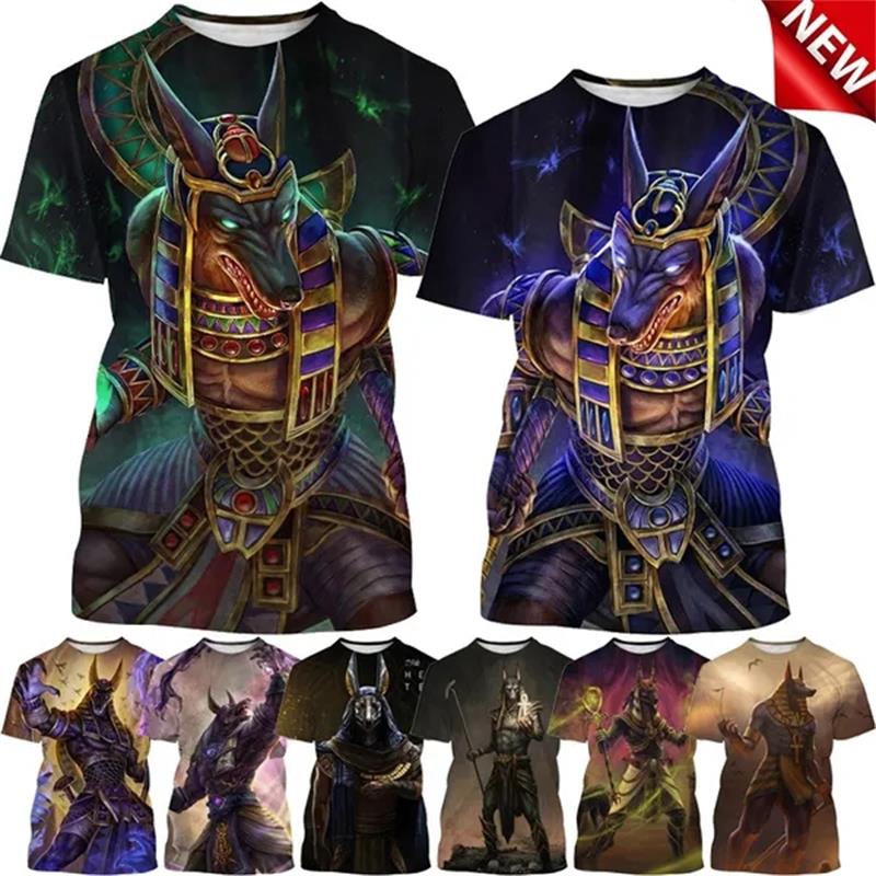 Grim Reaper Anubis 3D 프린트 티셔츠, - Men Fashion Egypt 리뷰 및 가격