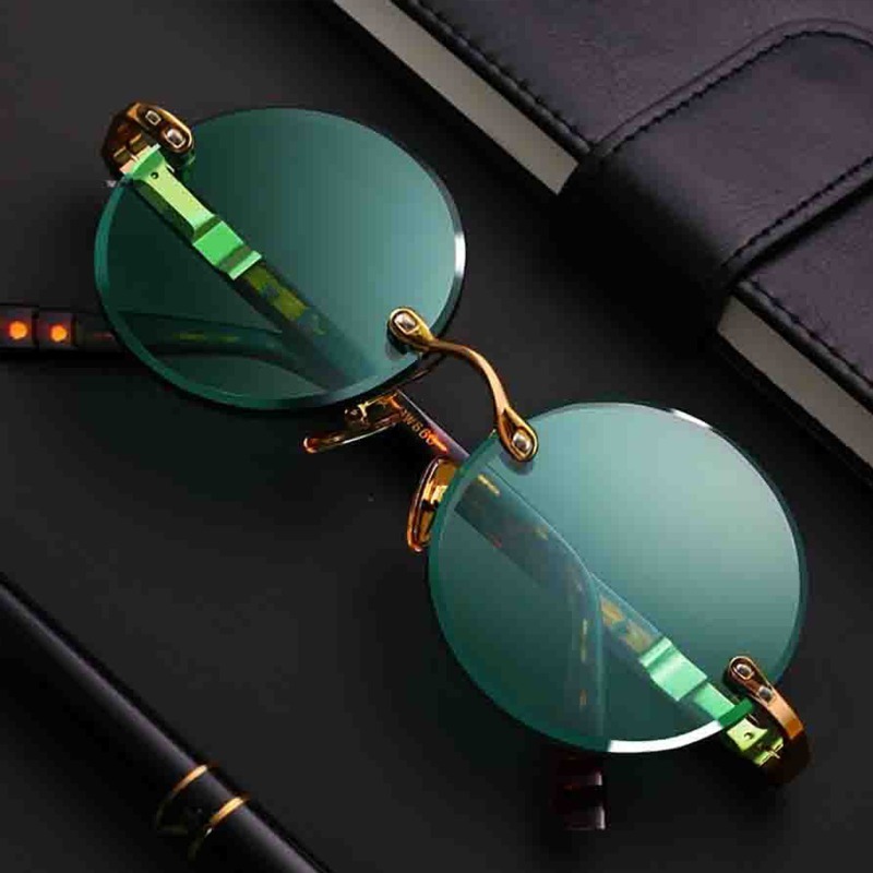 패션 클래식 무테 선글라스 여성 남성 라운드 렌즈 선글 - Men'S Fashion Rimless Glasses 리뷰 및 가격