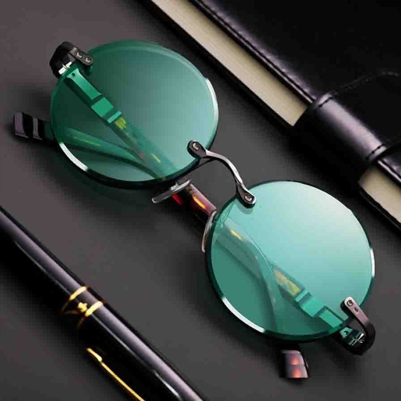 패션 클래식 무테 선글라스 여성 남성 라운드 렌즈 선글 - Men'S Fashion Rimless Glasses 리뷰 및 가격