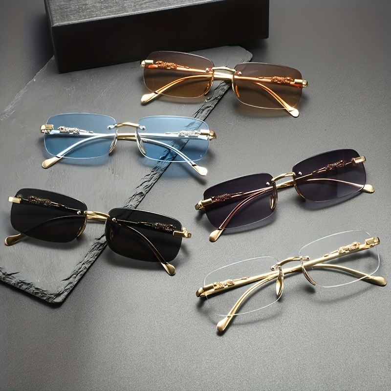 패션 무테 금속 선글라스 남녀 인기 선글라스 남성 여성 - Men'S Fashion Rimless Glasses 리뷰 및 가격