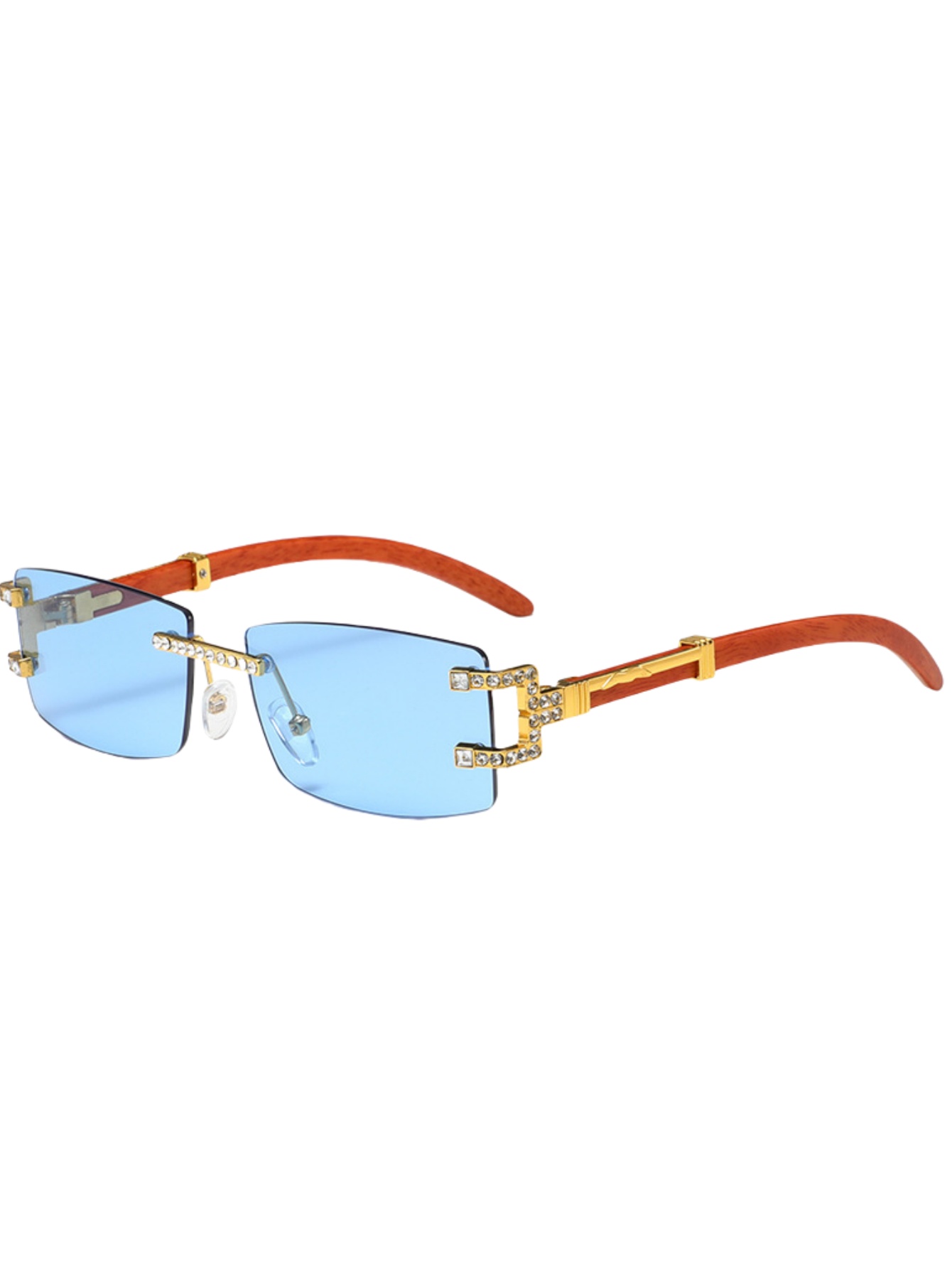 우드 레그 레트로 패션 선글라스 트렌드 다이아몬드 무테 - Men'S Fashion Rimless Glasses 리뷰 및 가격