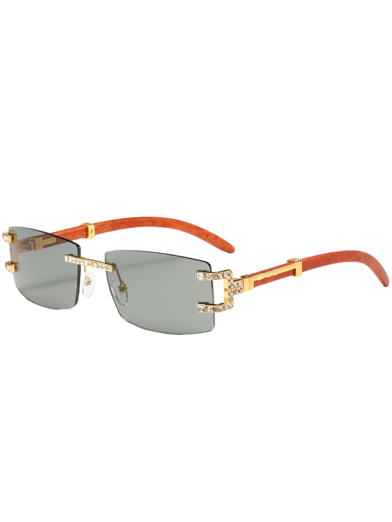 우드 레그 레트로 패션 선글라스 트렌드 다이아몬드 무테 - Men'S Fashion Rimless Glasses 리뷰 및 가격