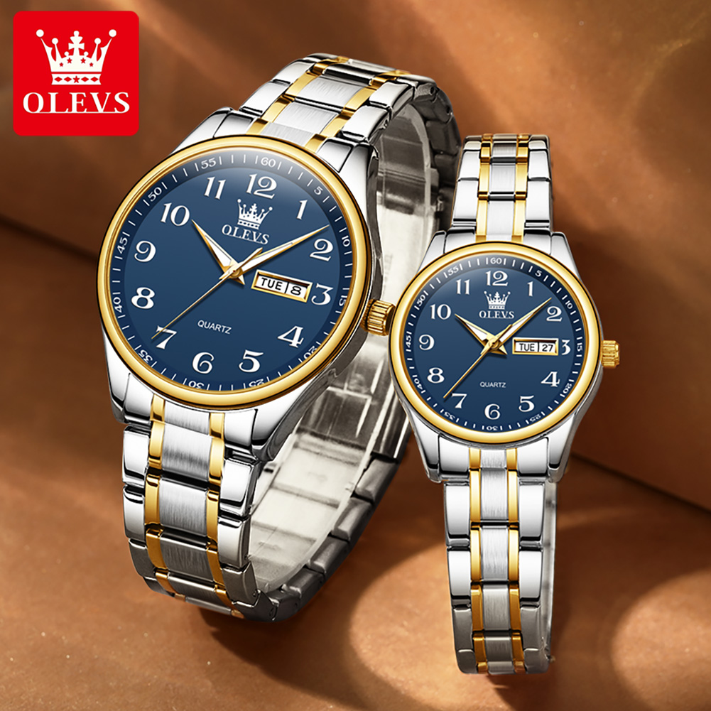 OLEVS 5567 브랜드 커플 쿼츠 시계 연인 날짜를 - Mens Fashion In 40S 리뷰 및 가격
