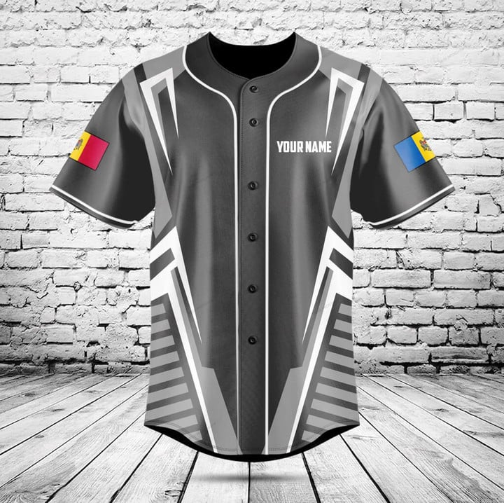 맞춤 이름 몰도바 국기 그래픽 버튼 셔츠 여름 캐주얼  - Mens Fashion Baseball Jersey 리뷰 및 가격