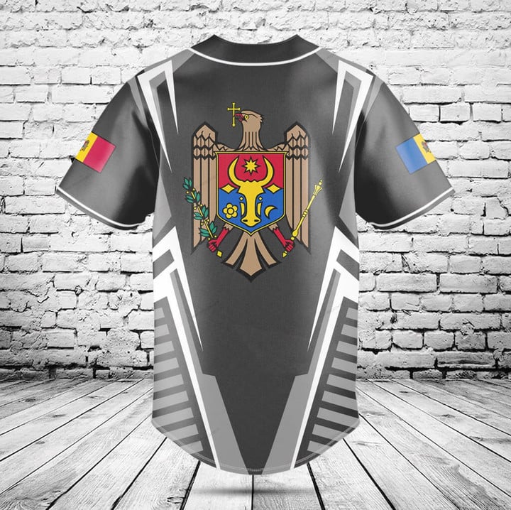 맞춤 이름 몰도바 국기 그래픽 버튼 셔츠 여름 캐주얼  - Mens Fashion Baseball Jersey 리뷰 및 가격