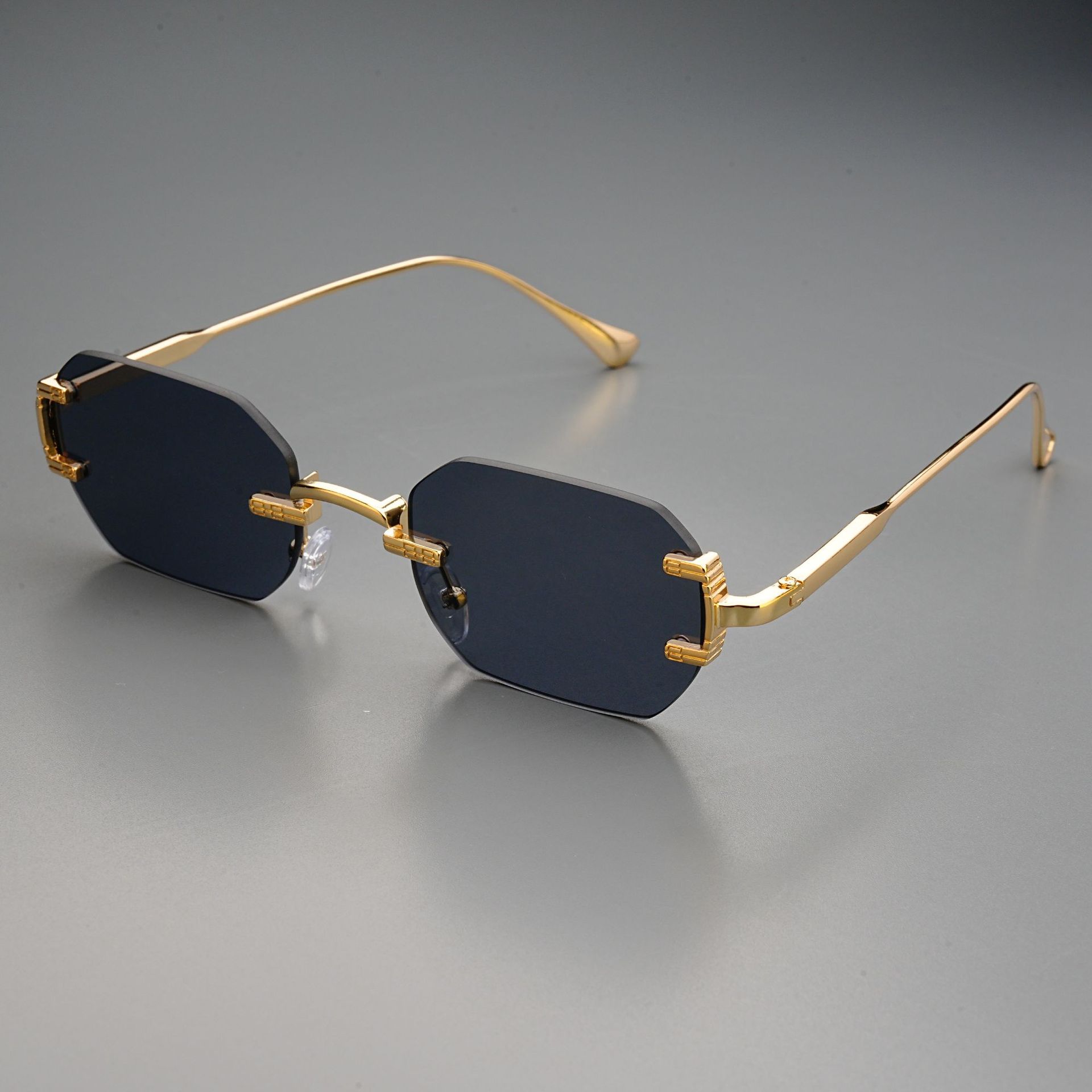 무테 선글라스 직사각형 패션 인기 여성 남성용 쉐이드  - Men'S Fashion Rimless Glasses 리뷰 및 가격