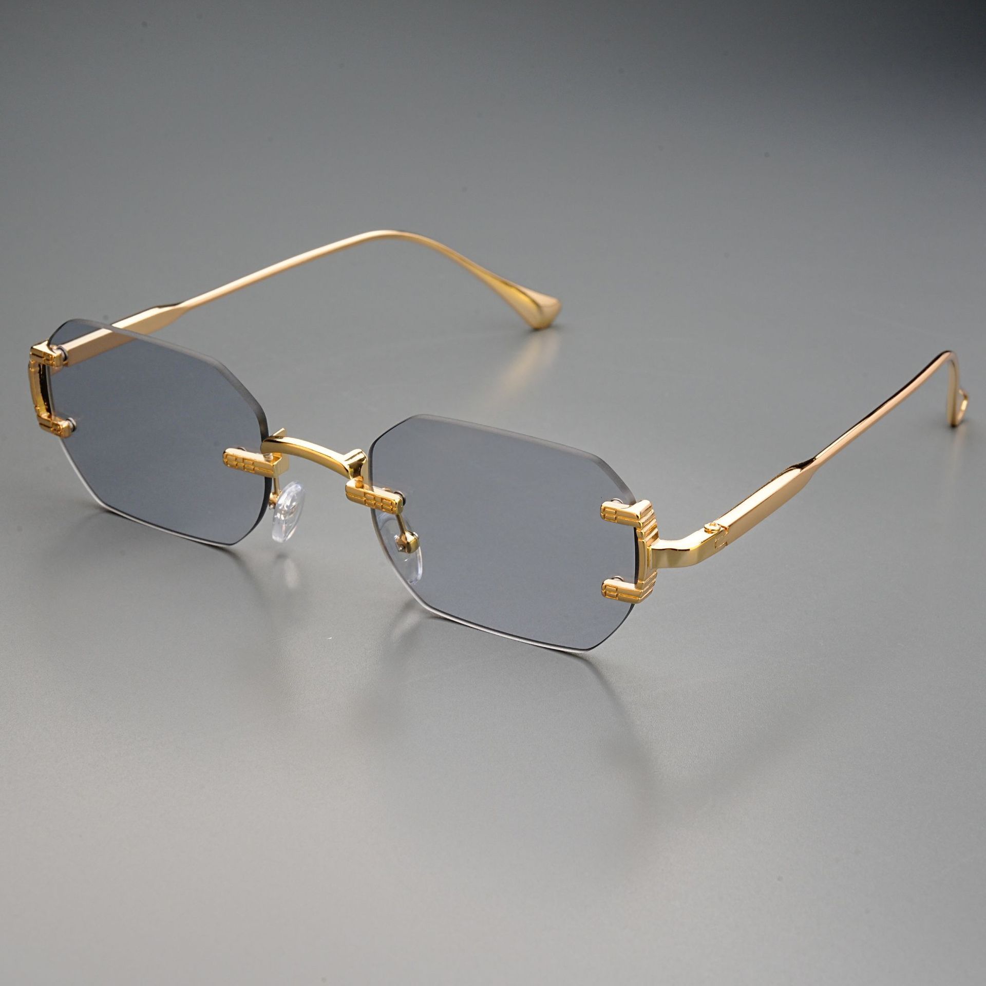 무테 선글라스 직사각형 패션 인기 여성 남성용 쉐이드  - Men'S Fashion Rimless Glasses 리뷰 및 가격