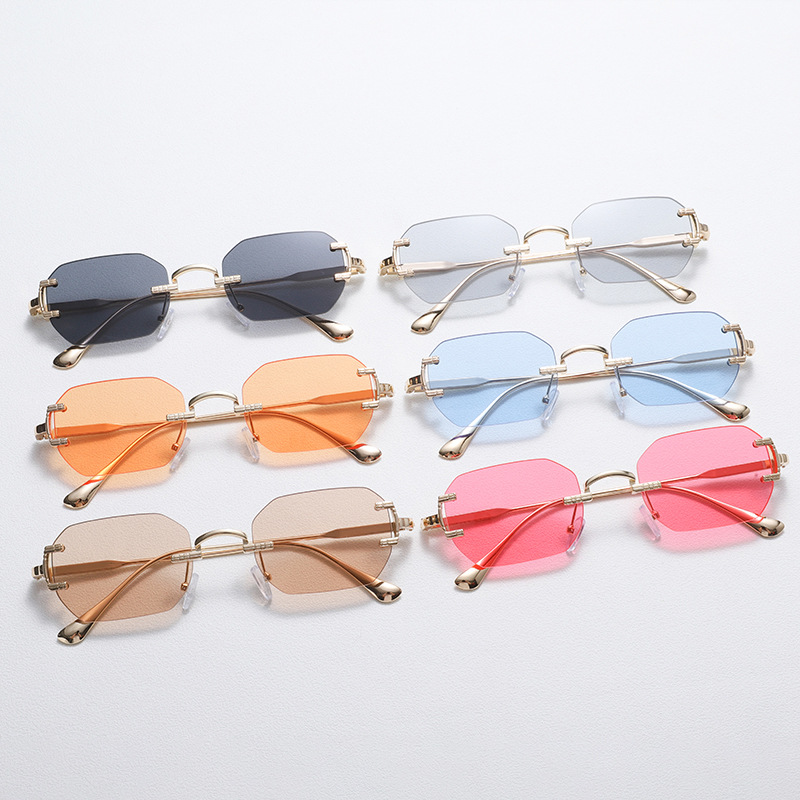 무테 선글라스 직사각형 패션 인기 여성 남성용 쉐이드  - Men'S Fashion Rimless Glasses 리뷰 및 가격