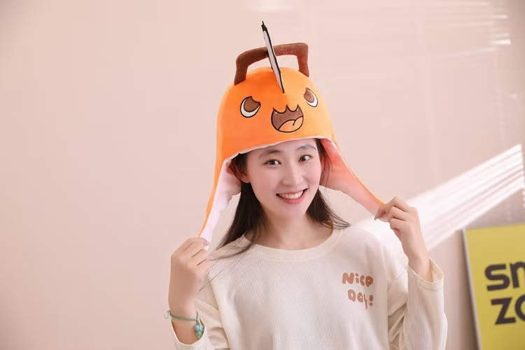 애니메이션 체인소맨 포치타 코스프레 플러시 헤드기어 캡 - Men'S Fashion With Hat 리뷰 및 가격