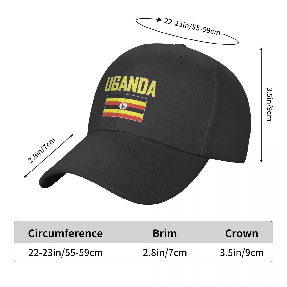 UGANDA 이름과 깃발 태양 야구 모자 통기성 조절  - Men Fashion Uganda 리뷰 및 가격