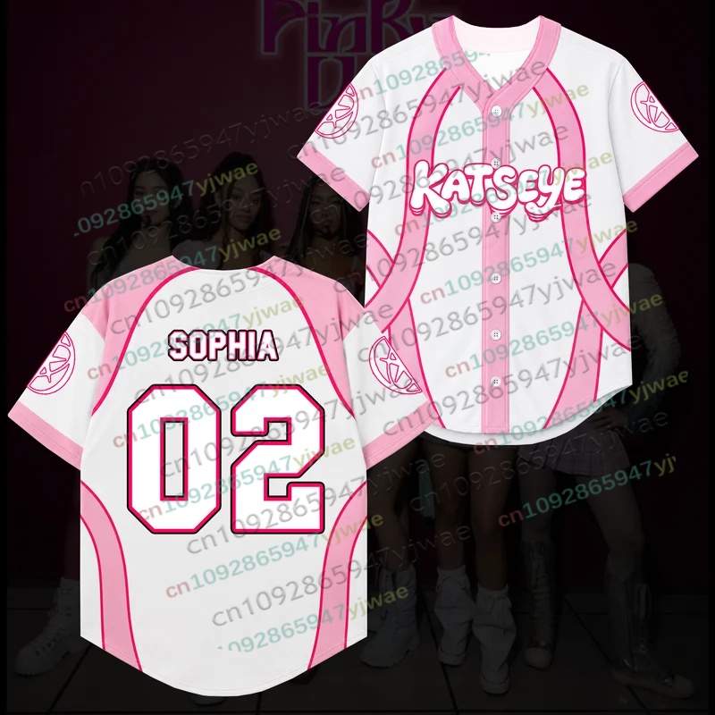 캔디 핑크 캣아이 와일드월드 투어 LARA 야구 저지  - Mens Fashion Baseball Jersey 리뷰 및 가격