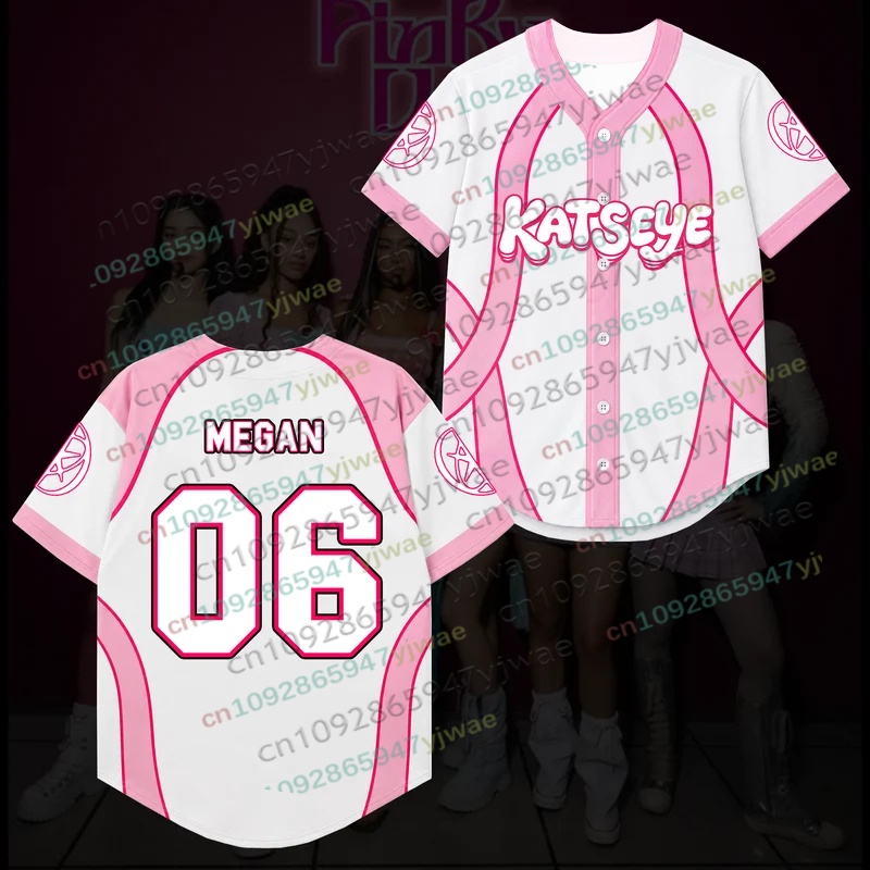 캔디 핑크 캣아이 와일드월드 투어 LARA 야구 저지  - Mens Fashion Baseball Jersey 리뷰 및 가격